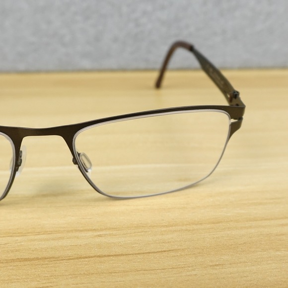 OVVO OPTICS 2880 C447 BROWN GUNMETAL AUTHENTIC FRAMES EYEGLASSES 52-18-140 - Picture 5 of 11